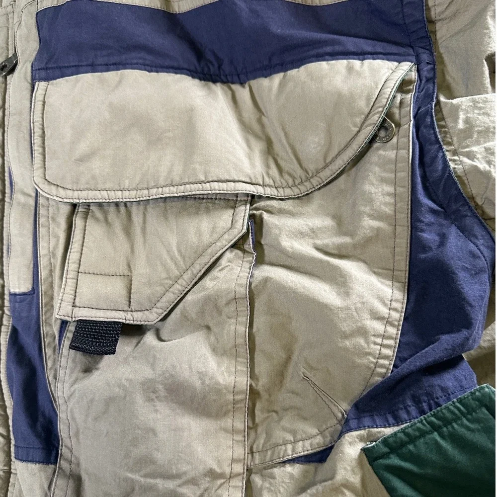 STRATOJAC Down‎ Filled Jacket 2XLT Tan Navy Blue Puffer Winter Warm Coat Parka